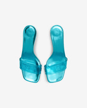 Load image into Gallery viewer, Transpallic Logo Low Sandals : Women Shoes Light Blue | GCDS Spring/Summer 2023
