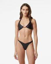 Carica l&#39;immagine nel visualizzatore di Gallery, Metallic Logo Clip Bikini Bra : Women Swimwear Black | GCDS Spring/Summer 2023
