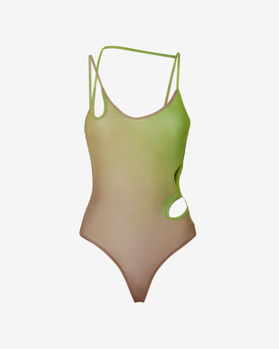 Sita Swimsuit : Women Swimwear Military Green | GCDS Spring/Summer 2023