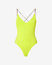 Load image into Gallery viewer, Bling Swimsuit : Women Swimwear Lime | GCDS Spring/Summer 2023
